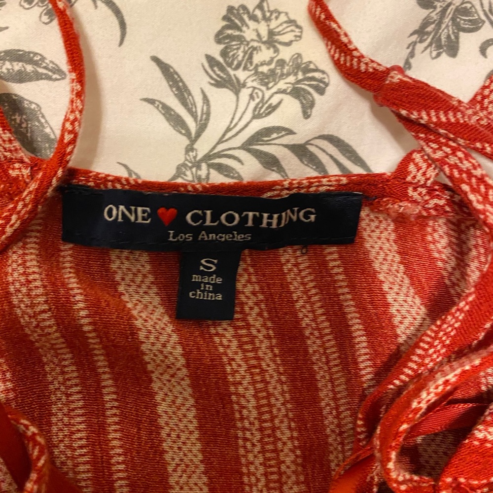 Red striped romper - Picture 3 of 6